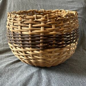 Handwoven Coffee Basket Puerto Rico NWOT Natural Fiber Vintage (1980s)